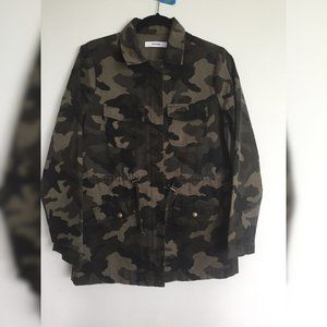 Camo print Jacket with patch pockets- twill fabric